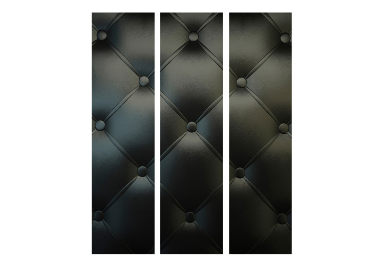 Room Separator Distinguished Elegance (3-piece) - quilted background in black pattern 133544 additionalImage 3