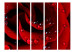 Room Divider Screen Red Rose and Dew Drops II - landscape of a red flower with drops 134044 additionalThumb 3