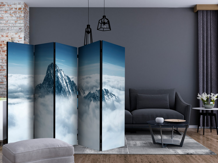 Room Divider Mountain Peak in Clouds II (5-piece) - landscape of rocks in winter 134144 additionalImage 4