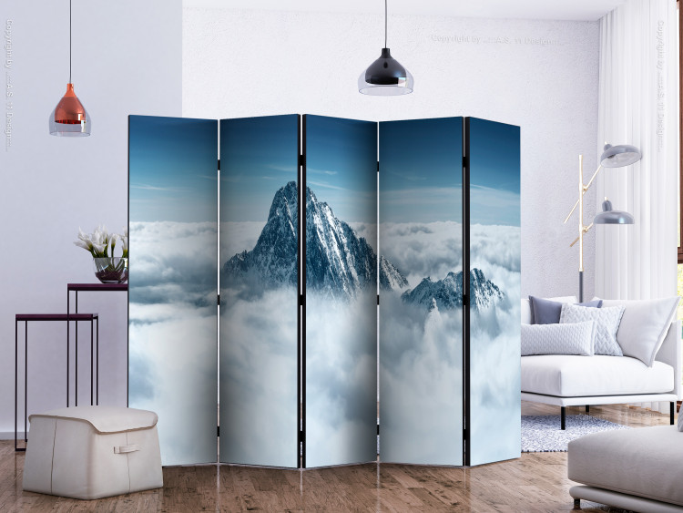 Room Divider Mountain Peak in Clouds II (5-piece) - landscape of rocks in winter 134144 additionalImage 2