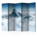 Room Divider Mountain Peak in Clouds II (5-piece) - landscape of rocks in winter 134144