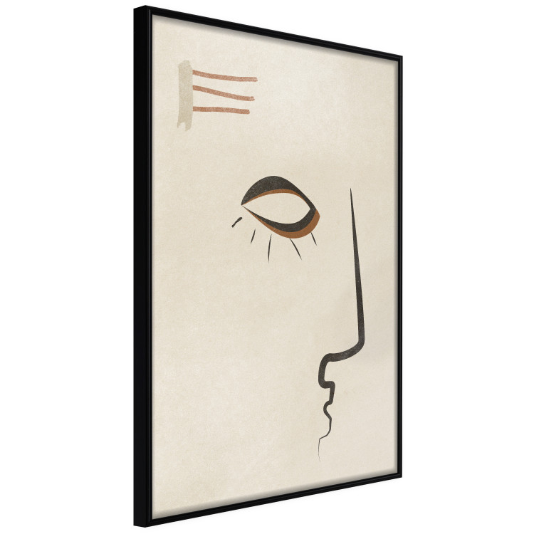 Poster Portrait of Adela - face pattern on a beige background in an abstract motif 134344 additionalImage 13