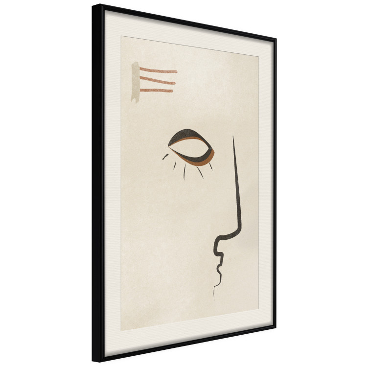 Poster Portrait of Adela - face pattern on a beige background in an abstract motif 134344 additionalImage 2