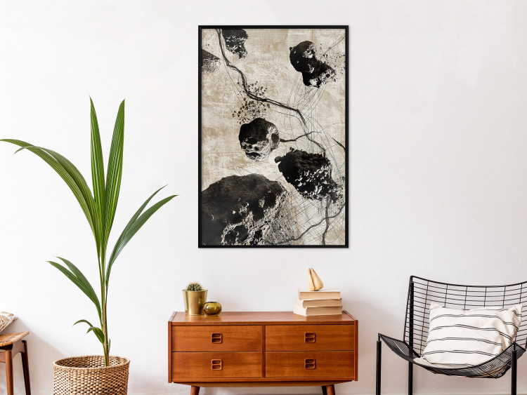 Poster Horizon of Senses - abstract large rocks and stones on a beige background 134444 additionalImage 4