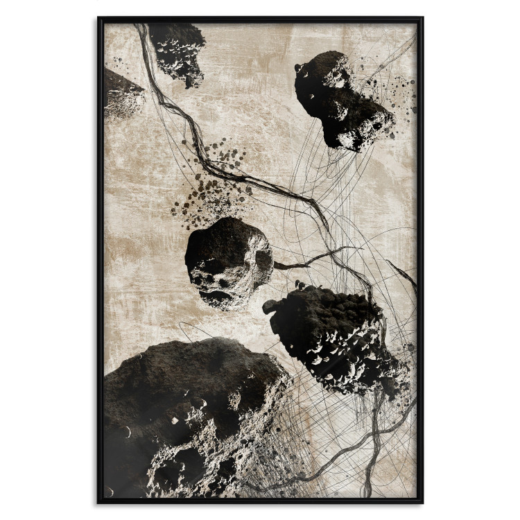 Poster Horizon of Senses - abstract large rocks and stones on a beige background 134444 additionalImage 16