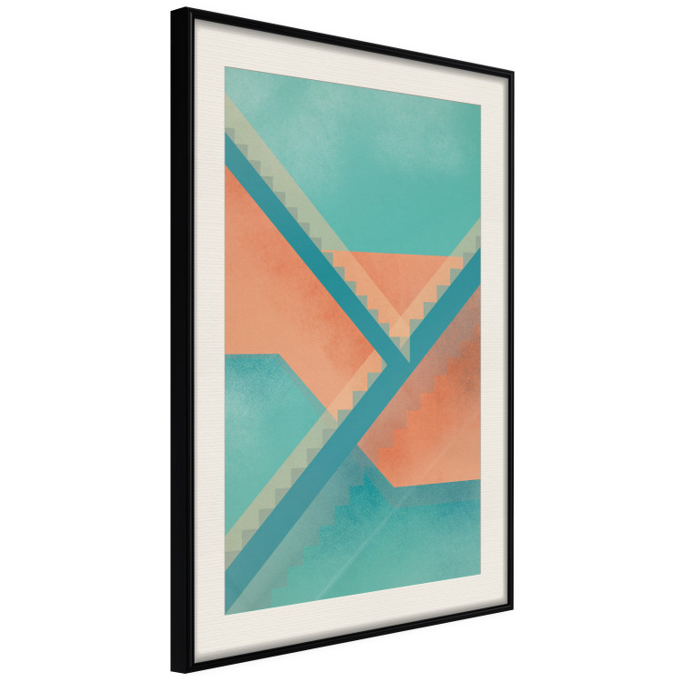 Poster Staircase Composition - abstract orange geometric figures 134744 additionalImage 2