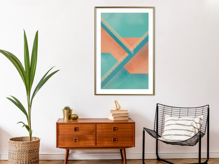 Poster Staircase Composition - abstract orange geometric figures 134744 additionalImage 15