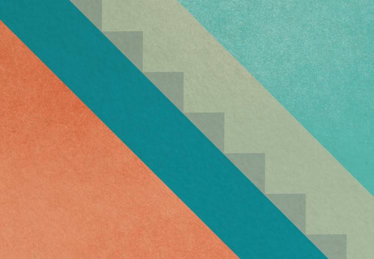 Poster Staircase Composition - abstract orange geometric figures 134744 additionalImage 9