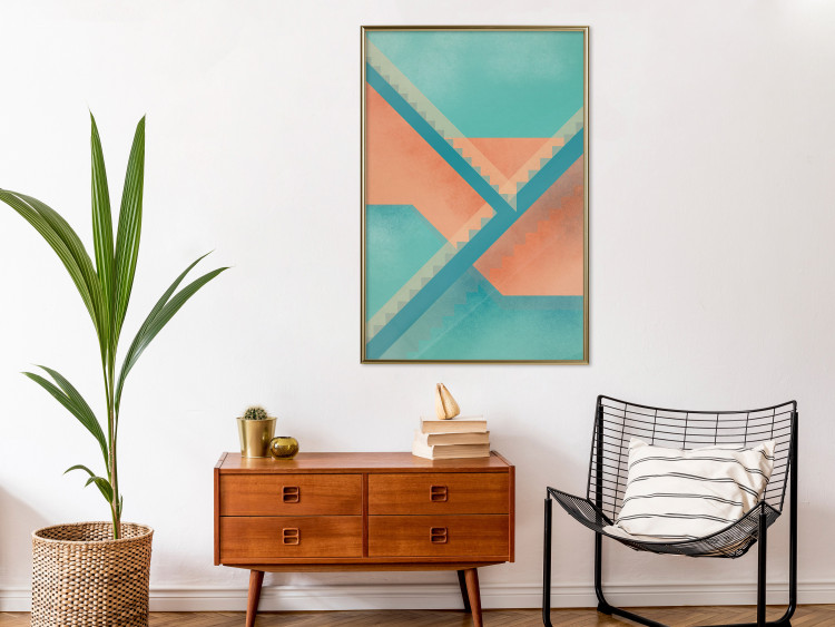 Poster Staircase Composition - abstract orange geometric figures 134744 additionalImage 7