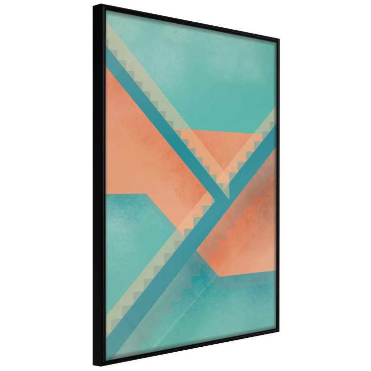 Poster Staircase Composition - abstract orange geometric figures 134744 additionalImage 13