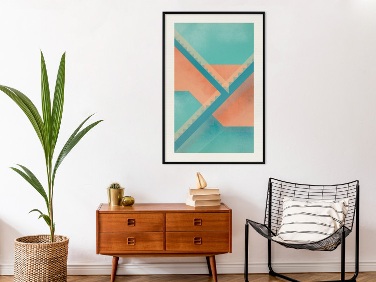 Poster Staircase Composition - abstract orange geometric figures 134744 additionalImage 24
