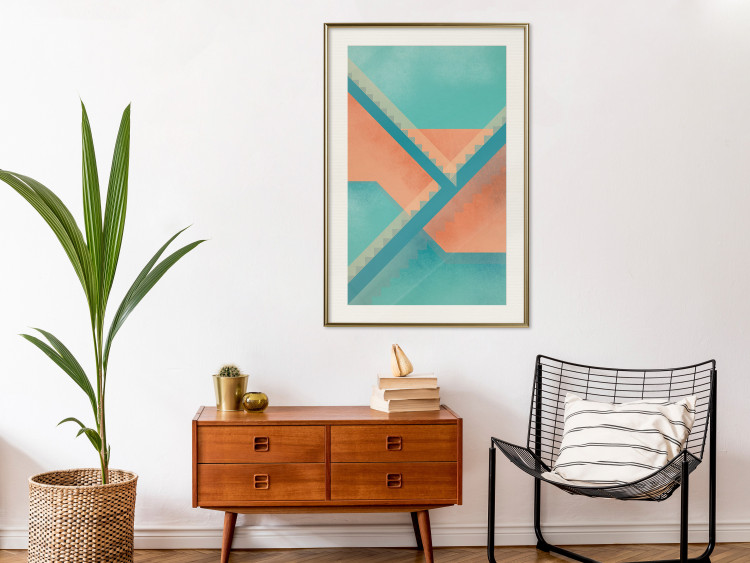 Poster Staircase Composition - abstract orange geometric figures 134744 additionalImage 22