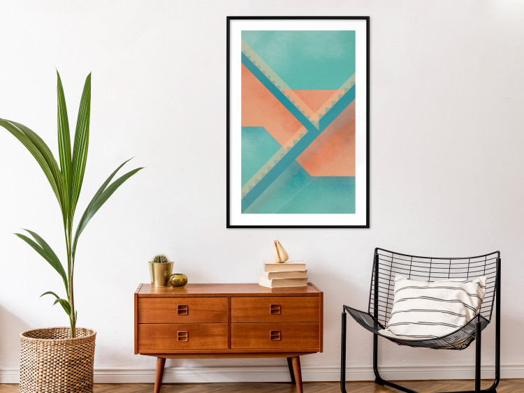 Poster Staircase Composition - abstract orange geometric figures 134744 additionalImage 23