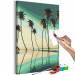 Paint by Number Kit Turquoise Palm Trees 134844 additionalThumb 3