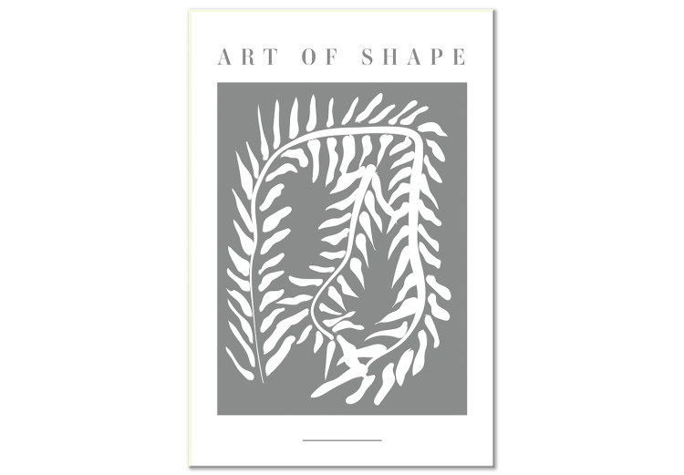 Canvas Print Snake plant - abstraction with a botanical motif on a gray background 135644