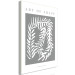 Canvas Print Snake plant - abstraction with a botanical motif on a gray background 135644 additionalThumb 2