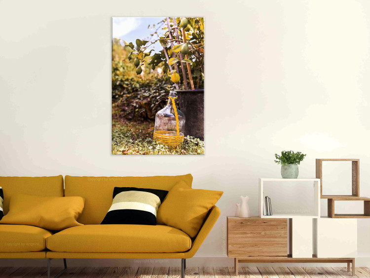 Canvas Art Print Lemon orchard - photo of an Italian garden with a lemon tree 135844 additionalImage 3