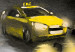 Poster City Glow - yellow car and people against a gloomy architectural backdrop 136044 additionalThumb 6