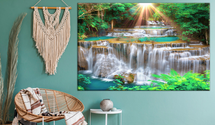 Large canvas print Tropical Waterfall [Large Format] 136344 additionalImage 4