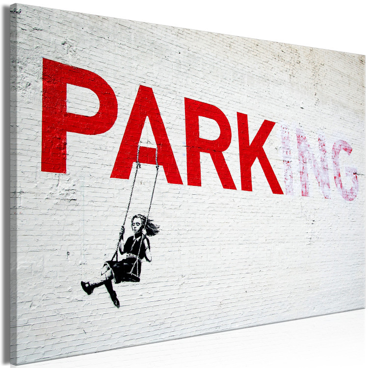 Large canvas print Parking Girl Swing by Banksy [Large Format] 136444 additionalImage 2