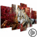 Canvas Art Print Pensive Wolf (5 Parts) Wide 137244 additionalThumb 6