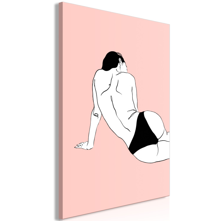 Canvas Female Body (1-piece) Vertical - inverted figure on pink background 138844 additionalImage 2