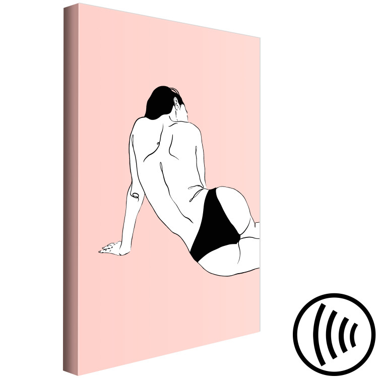 Canvas Female Body (1-piece) Vertical - inverted figure on pink background 138844 additionalImage 6