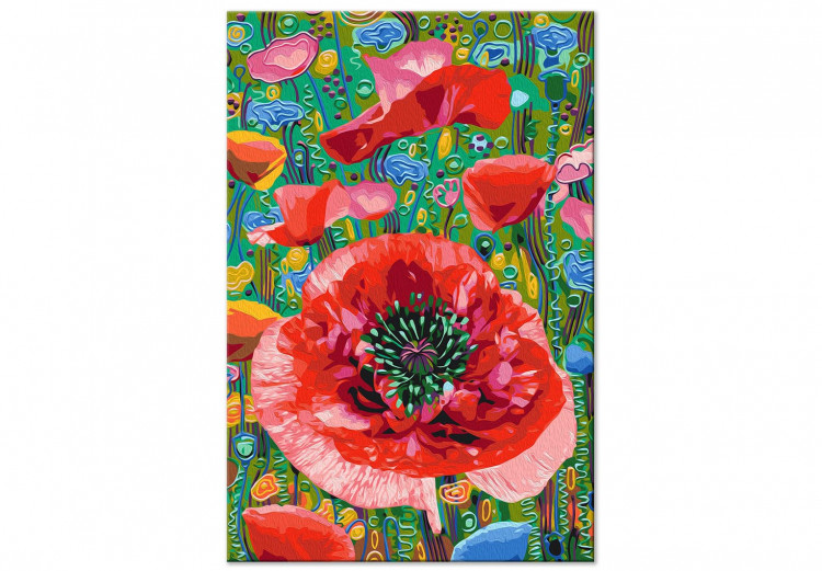 Paint by Number Kit Colorful Poppies - Blooming Flowers on a Joyful Decorative Background 144144 additionalImage 3