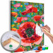 Paint by Number Kit Colorful Poppies - Blooming Flowers on a Joyful Decorative Background 144144