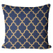 Decorative Microfiber Pillow Gold arabesques - a geometric pattern in an oriental style cushions 146844