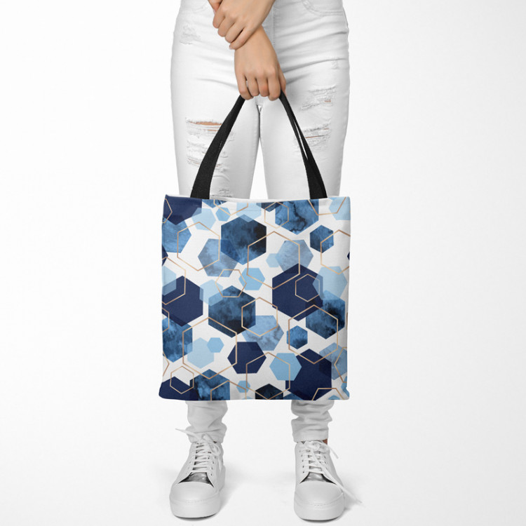 Shopping Bag Elegant hexagons - geometric motifs shown on a white background 147444 additionalImage 2