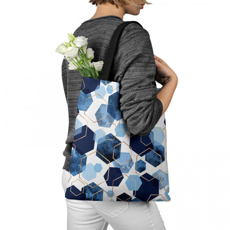 Shopping Bag Elegant hexagons - geometric motifs shown on a white background 147444 additionalImage 3