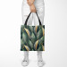 Shopping Bag Gold-green leaves - a floral pattern 147544 additionalThumb 2
