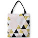 Shopping Bag Golden kaleidoscope - an abstract geometric glamour composition 147644