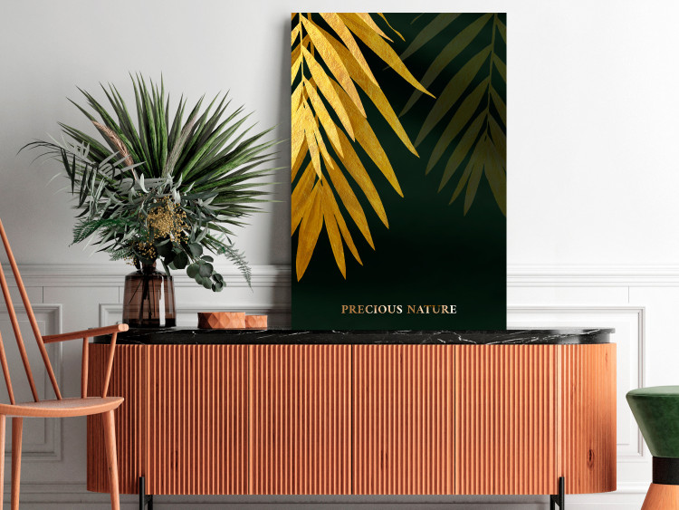 Poster Exotic Nature - Tropical Plants on a Dark Green Background 148944 additionalImage 21