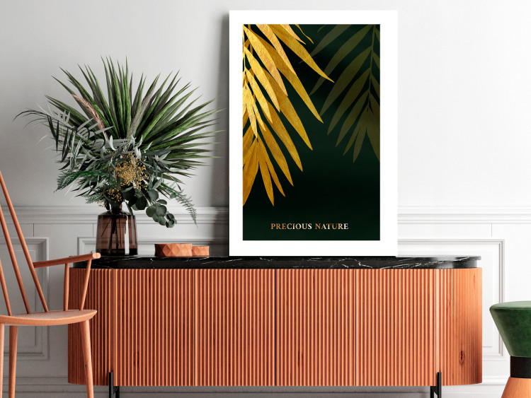 Poster Exotic Nature - Tropical Plants on a Dark Green Background 148944 additionalImage 20