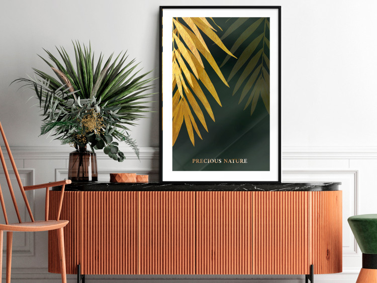Poster Exotic Nature - Tropical Plants on a Dark Green Background 148944 additionalImage 23