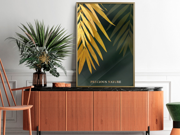 Poster Exotic Nature - Tropical Plants on a Dark Green Background 148944 additionalImage 17