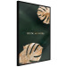 Poster Mystical Monstera - Decorated Exotic Leaves on a Dark Green Background 149244 additionalThumb 5