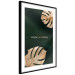 Poster Mystical Monstera - Decorated Exotic Leaves on a Dark Green Background 149244 additionalThumb 8