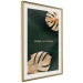 Poster Mystical Monstera - Decorated Exotic Leaves on a Dark Green Background 149244 additionalThumb 10