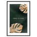 Poster Mystical Monstera - Decorated Exotic Leaves on a Dark Green Background 149244 additionalThumb 24