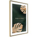 Poster Mystical Monstera - Decorated Exotic Leaves on a Dark Green Background 149244 additionalThumb 9