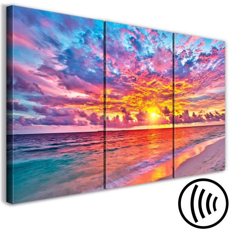 Canvas Print Sea Landscape - Beach Illuminated by the Rays of the Setting Sun 149844 additionalImage 6