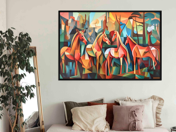 Poster Cubist Horses - Geometric Composition Generated by AI 151144 additionalImage 14