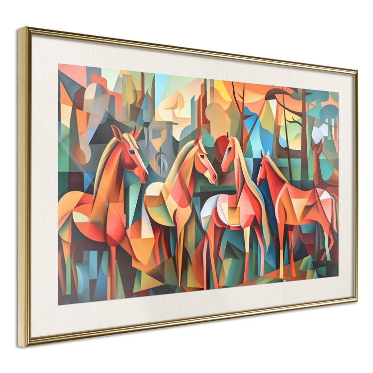 Poster Cubist Horses - Geometric Composition Generated by AI 151144 additionalImage 9