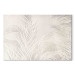 Canvas Palm Trees in the Wind - Gray Twigs With Leaves on a Light Beige Background 151244