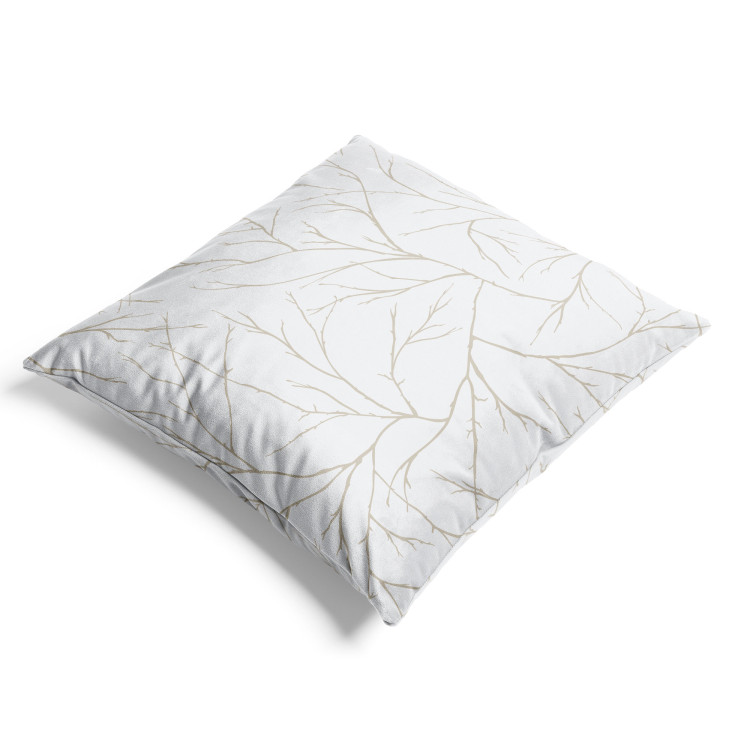 Decorative Velor Pillow Minimalism of Twigs - Organic Composition With Delicate Plants 151344 additionalImage 4