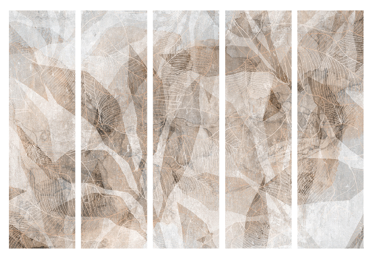 Room Separator Delicate Leaves - Intertwining Shadows in Beige II [Room Dividers] 152044 additionalImage 7