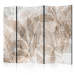 Room Separator Delicate Leaves - Intertwining Shadows in Beige II [Room Dividers] 152044